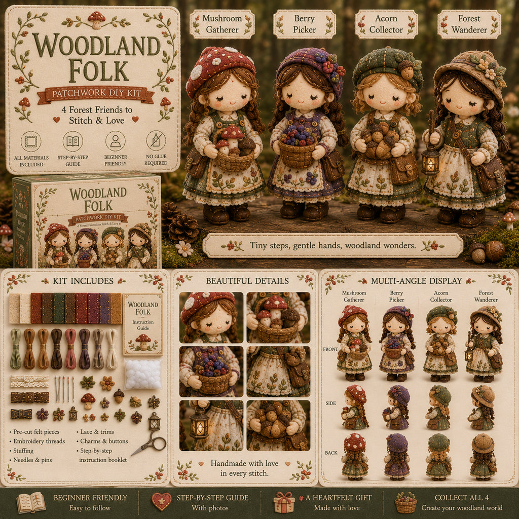 🎁Last Day:49% OFF🧵 Tiny Worlds Collection – Patchwork DIY Kit Series